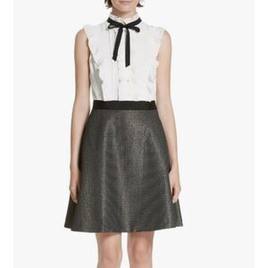 Ted Baker London | Karoll Ruffle and Bow Neck Dress | Size 1 | Black